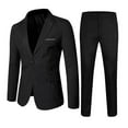 thumbnail image 1 of Kiijoy Teen Boys Formal Suit Solid Single Breasted Blazer Pants Wedding Party Outfits, 1 of 2