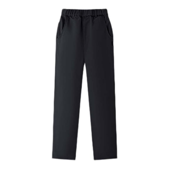 Kiijoy Teen Boys School Pants Casual Elastic Waist Stretch Uniform Pants, Sizes 17-18