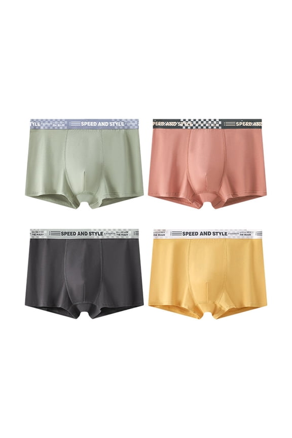 Teen Boys Seamless Boxer Briefs Comfort Flex Tagless Underwear, 4-Pack, Sizes 18-19