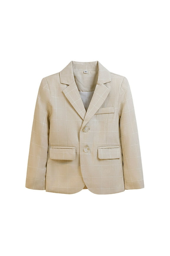 Teen Boys Suit Jacket Long Sleeve Lapel Blazer Sport Coat for Kids, Sizes 14-15