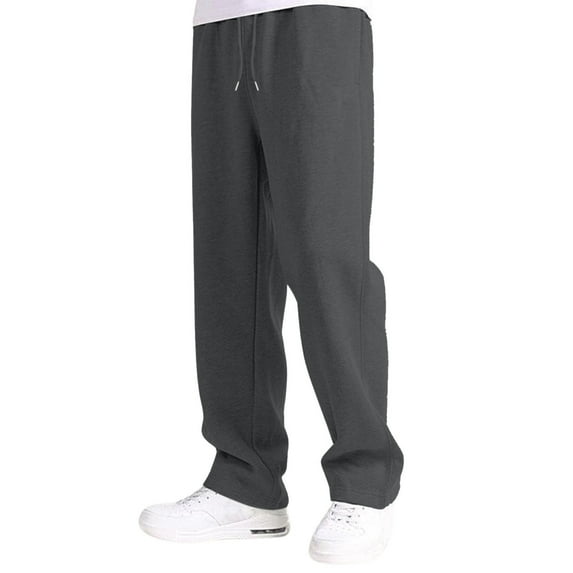 Kiijoy Teen Boys Sweatpants Unisex Drawstring Straight Leg Active Pants, Sizes 15-16