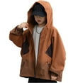 thumbnail image 1 of Kiijoy Teen Boys Windbreaker Lightweight Breathable Raincoat Zip Up Hooded Jacket Coat, 1 of 8