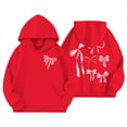 thumbnail image 1 of Kiijoy Teen Girls Bow Print Hoodie Cute Pullover Hooded Sweatshirt, Sizes 13-14, 1 of 2