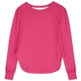 thumbnail image 1 of Kiijoy Girls Long Sleeve T-Shirt Solid Casual Soft Undershirt Tshirt, Sizes 15-16, 1 of 3