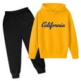 thumbnail image 1 of Kiijoy Teen Girls' Outfits Letter Print Long Sleeve Hoodie Joggers Sweatsuit, Sizes 13-14, 1 of 2