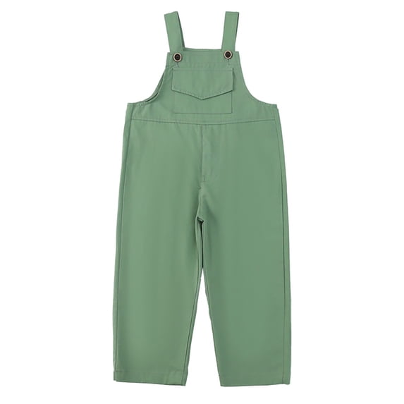 Kiijoy Girls Overalls Casual Solid Romper Sleeveless Adjustable Strap Jumpsuit