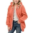 thumbnail image 1 of Kiijoy Teen Girls Oversized Hoodie Fleece Fuzzy Zip Up Hooded Sweatshirt, Sizes 15-16, 1 of 4