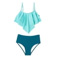 thumbnail image 1 of Kiijoy Girls Swimsuit Beach 2 Piece Bikinis Tiered Ruffled Bathing Suit, Sizes 7-16, 1 of 7