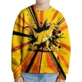 thumbnail image 1 of Kiijoy Toddler Boy's Tie Dyed Sweatshirt Dinosaur Graphic Casual Pullover Top, Sizes 3-4, 1 of 3