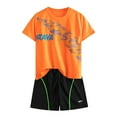 thumbnail image 1 of Kiijoy Toddler Boys Athletic Outfits Quick Drying Short Sleeve Tee Shorts Set, Sizes 3-4T, 1 of 3