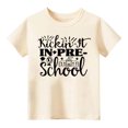 thumbnail image 1 of Kiijoy Toddler Boys Back-To-School T-Shirt Short Sleeve Tshirt Graphic Tee,Beige,Sizes 2-3, 1 of 2