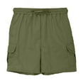 thumbnail image 1 of Kiijoy Toddler Boys Cargo Shorts Casual Solid Knee-Length Shorts with Pockets, Sizes 3-14, 1 of 6