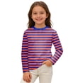 thumbnail image 1 of Kiijoy Toddler Boys Carnival Stripe Long Sleeve T-Shirt Crewneck T Shirt Top, 3-4 Years, 1 of 3