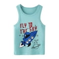 thumbnail image 1 of Kiijoy Toddler Boys Cartoon Graphic Tank Top Crewneck Racerback Sleeveless Shirt, Sizes 1-13, 1 of 3