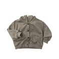 thumbnail image 1 of Kiijoy Toddler Boys Casual Hooded Jacket Solid Button Knitted Outerwear Coat, Sizes 4-5, 1 of 4