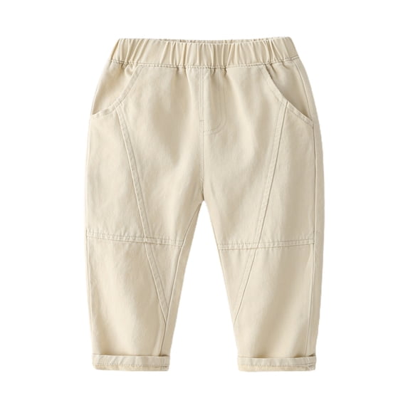 Kiijoy Toddler Boys Casual Pull On Pants Kids Relaxed Fit Mid Rise Pants, Sizes 3-4