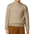 thumbnail image 1 of Kiijoy Toddler Boys Casual Sweater Unisex Solid Color Crew Neck Pullover Top, Sizes 3-4, 1 of 5