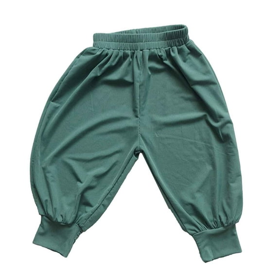 Kiijoy Toddler Boys Cotton Baggy Joggers Soft Breathable Casual Pull On Pants, Sizes 1-2