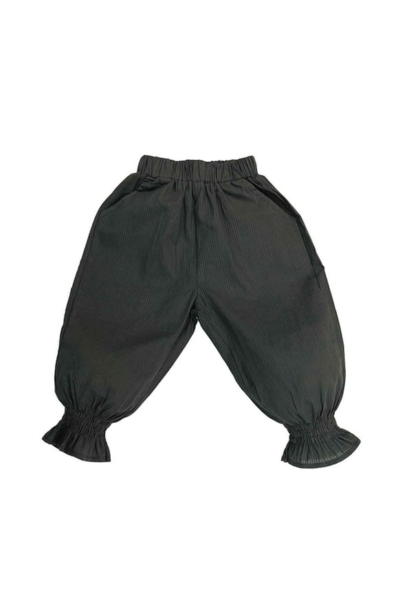 Toddler Boys Cotton Bloomers Casual Solid High Waisted Pants Kids Slacks, Sizes 1-7