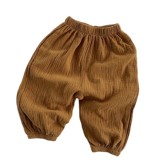 Kiijoy Toddler Boys Cotton Linen Pants Casual Loose Lightweight Pants Slacks, Sizes 6M-5T