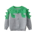 thumbnail image 1 of Kiijoy Toddler Boys Dinosaur Sweater Warm Knitted Cardigan Coat Kids Knitwear, Sizes 2-3, 1 of 5