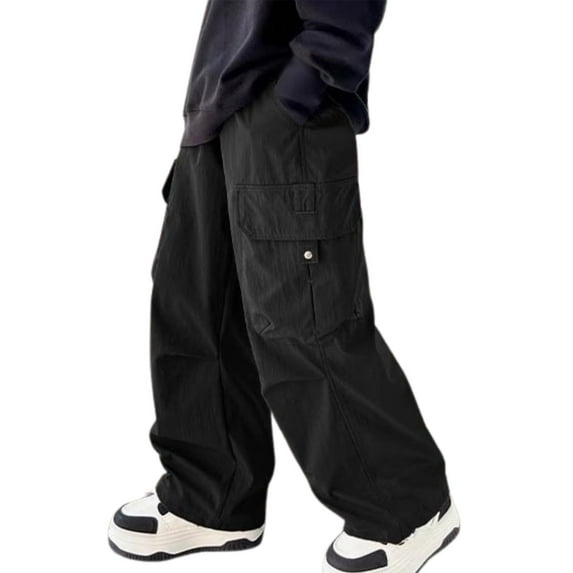Kiijoy Toddler Boys Cargo Pants Loose Fit Straight Leg Sweatpants, Sizes 4-5