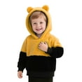 thumbnail image 1 of Kiijoy Toddler Boys Fuzzy Hoodie Soft Bear Ears Hooded Sweatshirt, Sizes 3-4, 1 of 6