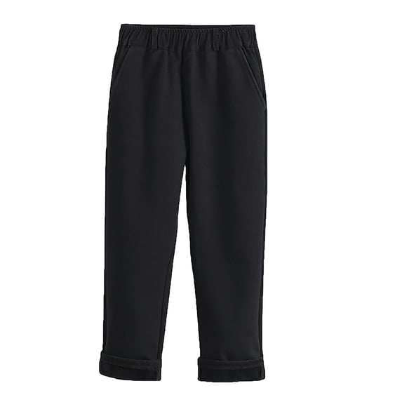 Kiijoy Toddler Boys Lined School Uniform Dress Pants Pull-On Stretch Trousers, Sizes 4-5T