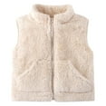 thumbnail image 1 of Kiijoy Toddler Boys Fleece Warm Vest Zip Up Soft Sleeveless Jacket Casual Thermal Outerwear, 1 of 8
