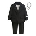 thumbnail image 1 of Kiijoy Toddler Boys Formal Suit Long Sleeve Blazer Suit Jacket Pants Wedding Party Outfits, 1 of 5