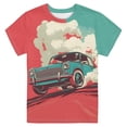 thumbnail image 1 of Kiijoy Toddler Boys Graphic Short Sleeve T-Shirt Casual Crewneck T Shirt Tee,Red,Sizes 2-3, 1 of 3