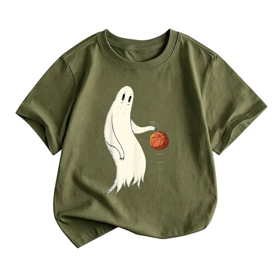 Kiijoy Toddler Boys Halloween Graphic T-Shirt Short Sleeve Crew Neck T Shirt, Sizes 2-3