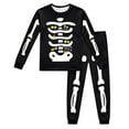 thumbnail image 1 of Kiijoy Toddler Boys Halloween Skeleton Print Sweatshirt Sweatpants Outfits Set, Sizes 2-3, 1 of 4