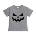 thumbnail image 1 of Kiijoy Toddler Boys Halloween T Shirt Pumpkin Face Short Sleeve Graphic Tee, Sizes 4-5, 1 of 3