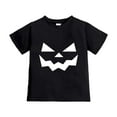 thumbnail image 1 of Kiijoy Toddler Boys Halloween T Shirt Pumpkin Face Short Sleeve Graphic Tee, Sizes 4-5, 1 of 3