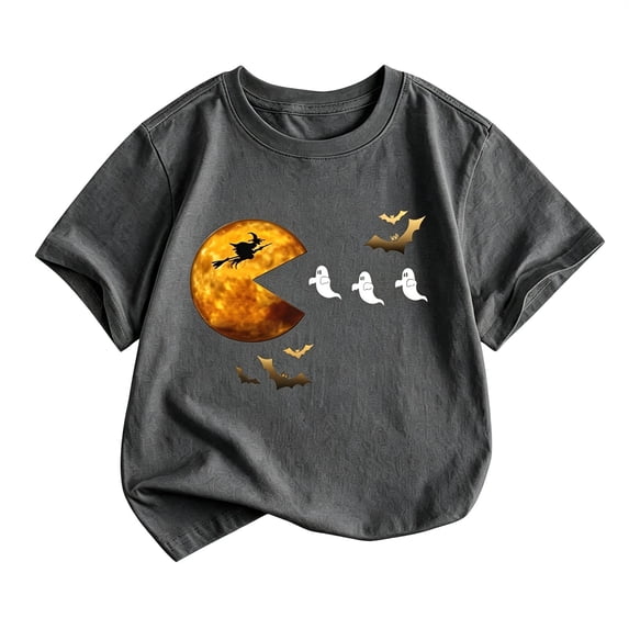 Kiijoy Toddler Boys Halloween Tshirt Graphic Short Sleeve T-Shirt for Kids, Sizes 2-3