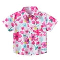 thumbnail image 1 of Kiijoy Toddler Boys Hawaii Beach Button-Up Shirt Tropical Print Short Sleeved Summer Shirt, 1 of 6