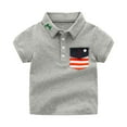 thumbnail image 1 of Kiijoy Toddler Boys Independence Day Polo Shirt Cotton Short Sleeve T-Shirt, Sizes 12M-6Y, 1 of 3