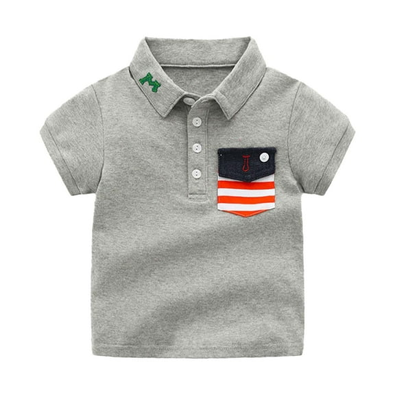 Kiijoy Toddler Boys Independence Day Polo Shirt Cotton Short Sleeve T-Shirt, Sizes 12M-6Y