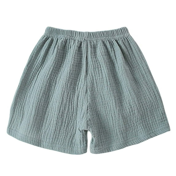 Kiijoy Toddler Boys Linen Shorts Casual Solid Breathable Lightweight Shorts, Sizes 2-3