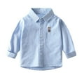 thumbnail image 1 of Kiijoy Toddler Boys Long Sleeve Button-Down Shirt Fall Kids Casual Shirt, Sizes 4-5, 1 of 5