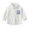 thumbnail image 1 of Kiijoy Toddler Boys Long Sleeve Button Down Shirt Kids Cotton Casual Shirt, Sizes 1-7, 1 of 2