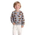 thumbnail image 1 of Kiijoy Toddler Boys Long Sleeve Crewneck Sweatshirt Cotton Pullover Top, Grey, 3-4 Years, 1 of 8