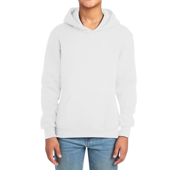 Kiijoy Toddler Boys Long Sleeve Hoodie Casual Active Solid Basic Pullover Sweatshirt, White, 3-4 Years