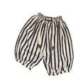 thumbnail image 1 of Kiijoy Toddler Boys Minimalist Striped Pants Casual Baggy Pull On Lightweight Pants, Black, Sizes 2-3T, 1 of 2