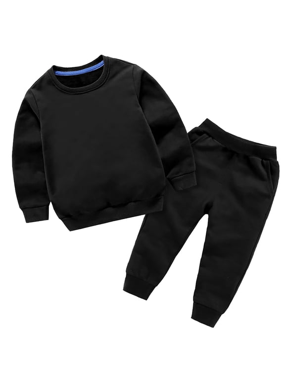 Toddler Boys Outfits Casual Crew Neck Sweatshirt Sweatpants Sweatsuits, Sizes 2-5T
