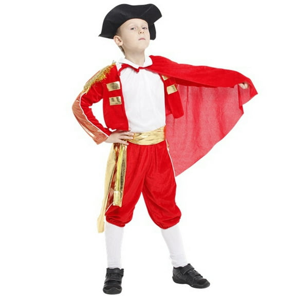 Kiijoy Toddler Boys Outfits Children Bullfighter Role Play Performance Clothes Set for Kids