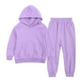 thumbnail image 1 of Kiijoy Toddler Boys Outfits Solid Casual Hoodie Sweatpants Tracksuit, Sizes 4-5, 1 of 2