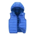 thumbnail image 1 of Kiijoy Toddler Boys Puffer Vest Sleeveless Winter Solid Coat Hooded Outerwear, Sizes 3-4, 1 of 3