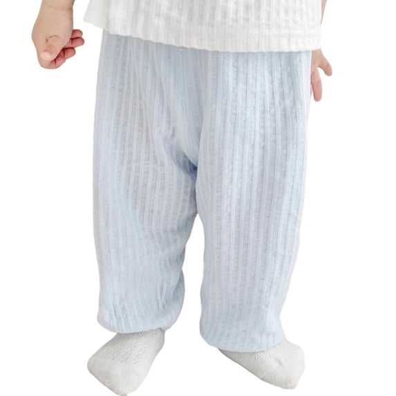 Kiijoy Toddler Boys Pull On Pants Loose Lightweight Loungewear Pants with Open Crotch, Sizes 2-3T